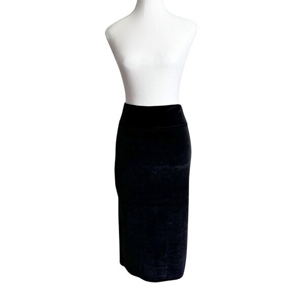 ARITZIA WILFRED BLACK VELVET MIDI SKIRT - S - Picture 2 of 11